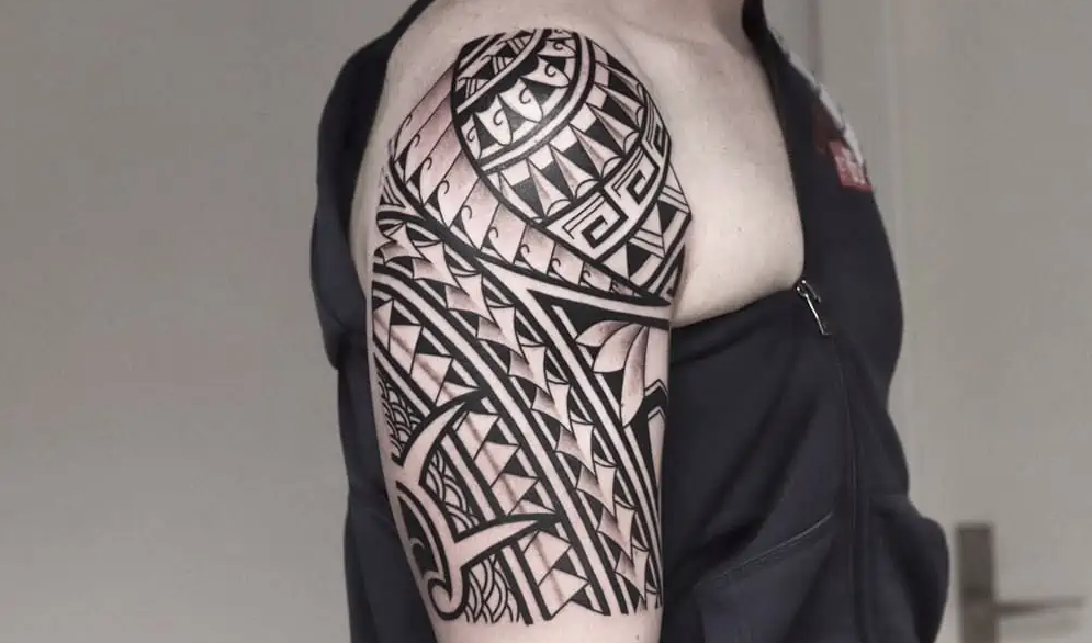 tribal blackwork tattoo style