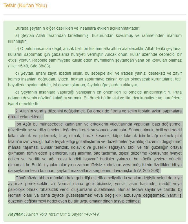 dövme abdesti bozar mı nisa suresi 119. ayet tefsiri